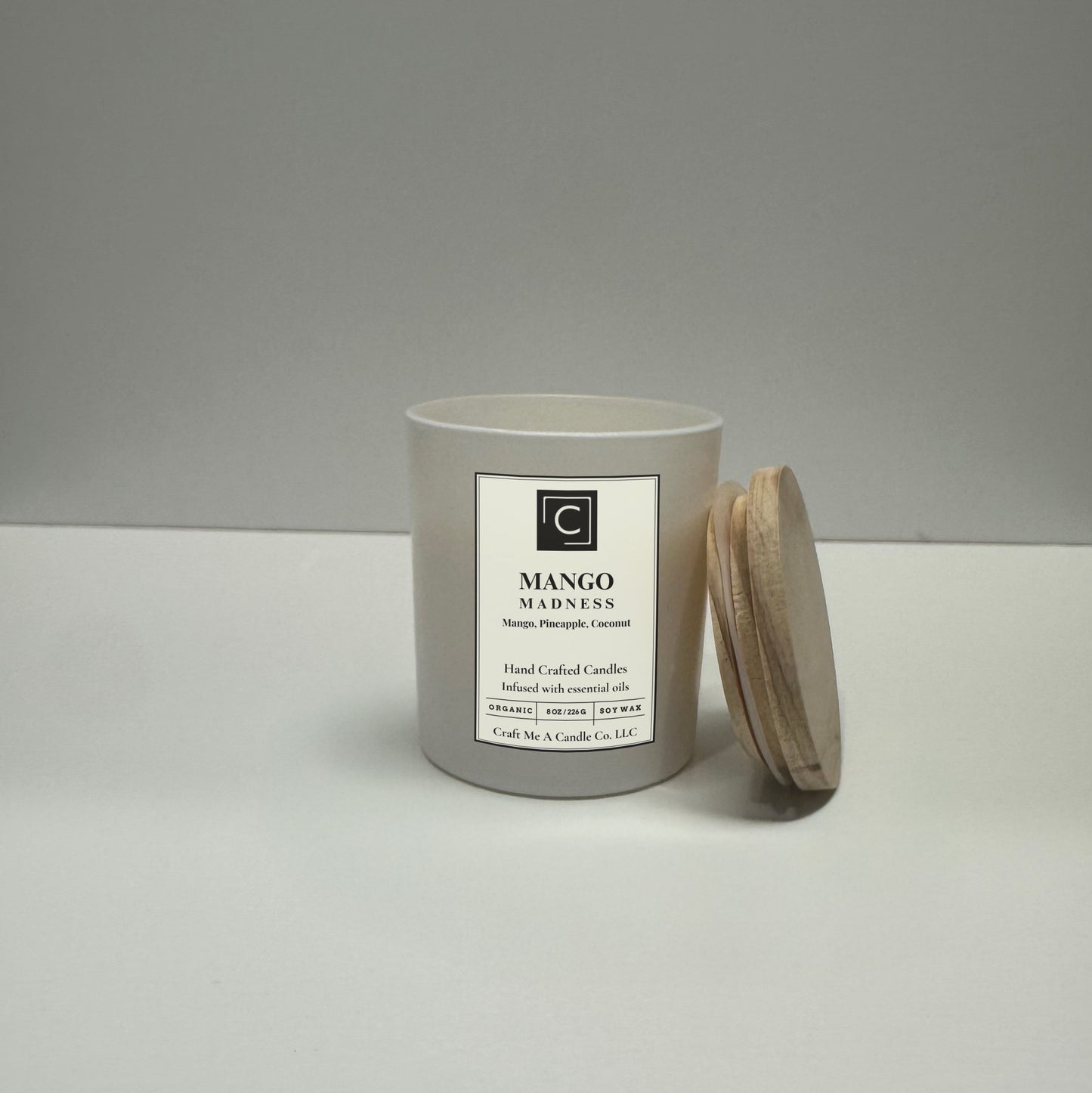 Mango Madness Scented Candle – Mango, Pineapple, Coconut | Natural Soy Wax Candles | Round Jar Candles