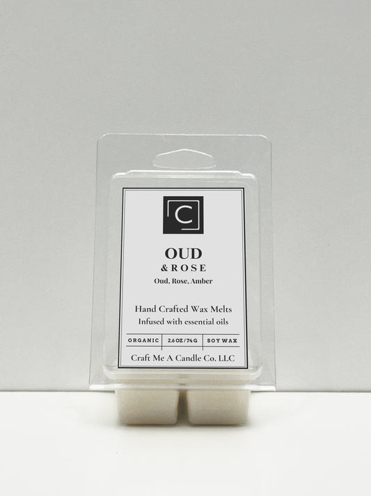 Oud & Rose Wax Melts | Hand-Crafted Wax Melts | Organic Soy Wax Melts