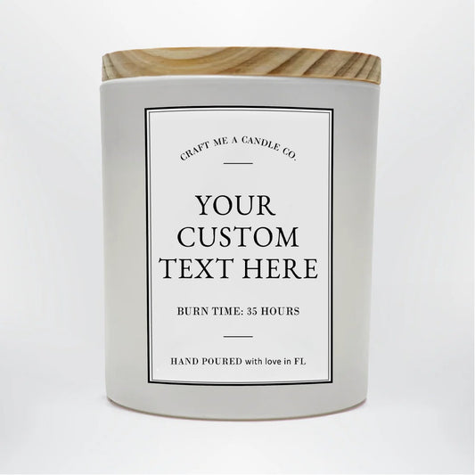 Custom 8oz Soy Candle | Personalized Corporate Gift Candle | Custom Text Candle