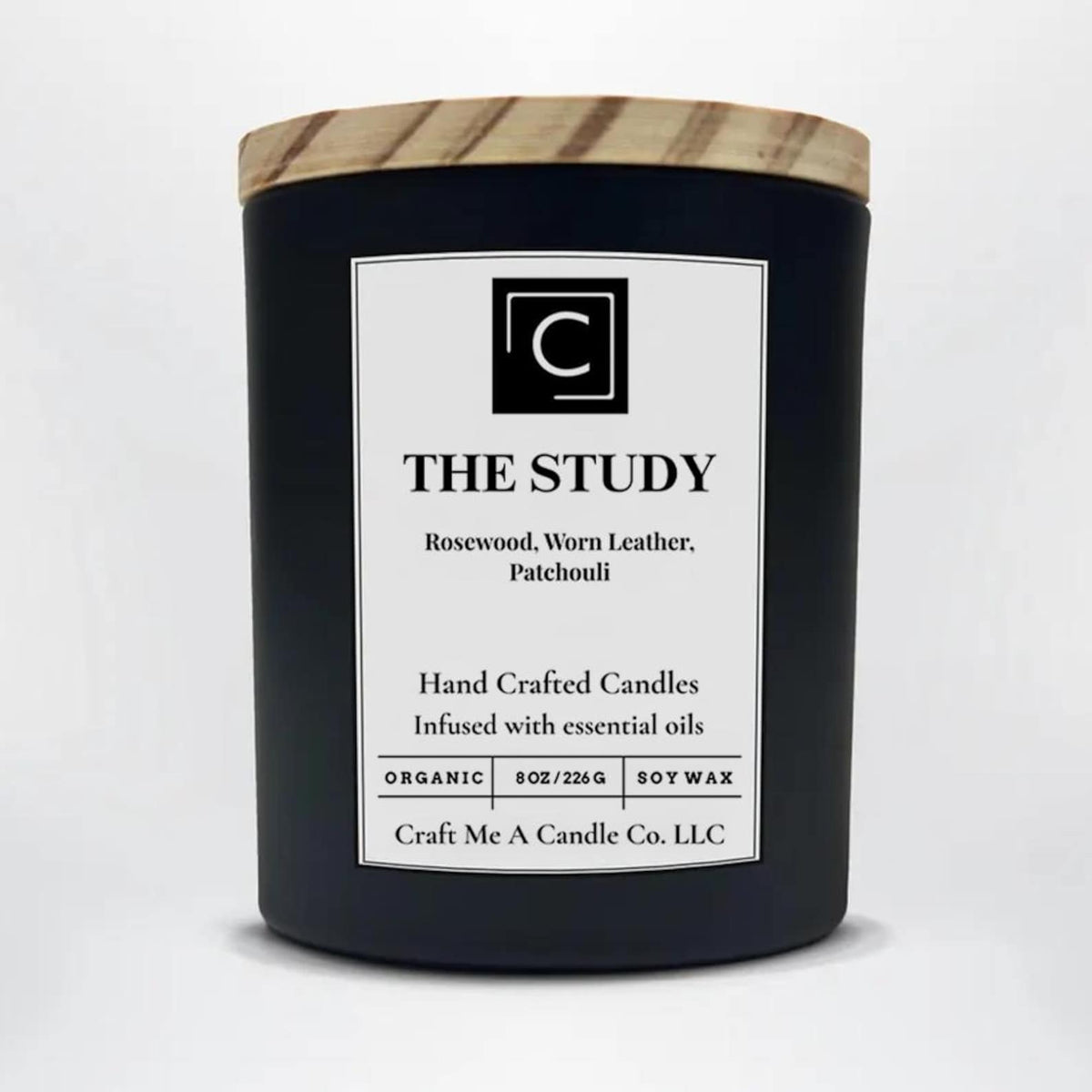 The Study Soy Candle - Rosewood, Worn Leather & Patchouli | Study Room Candle