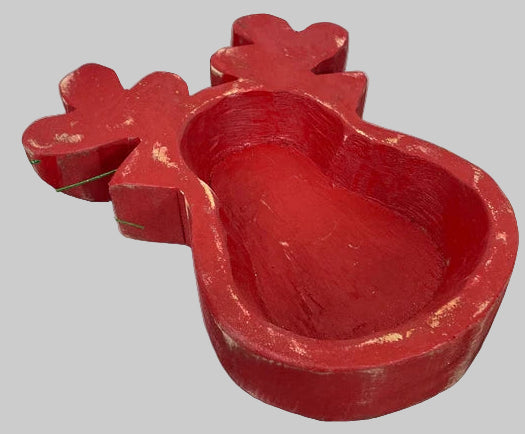 Xmas Raindeer Wood Dough Bowl Candle- Scented Soy Wax Dough Bowl candles