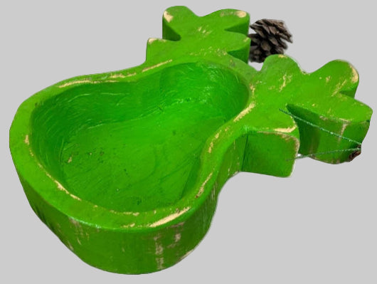 Xmas Raindeer Wood Dough Bowl Candle- Scented Soy Wax Dough Bowl candles