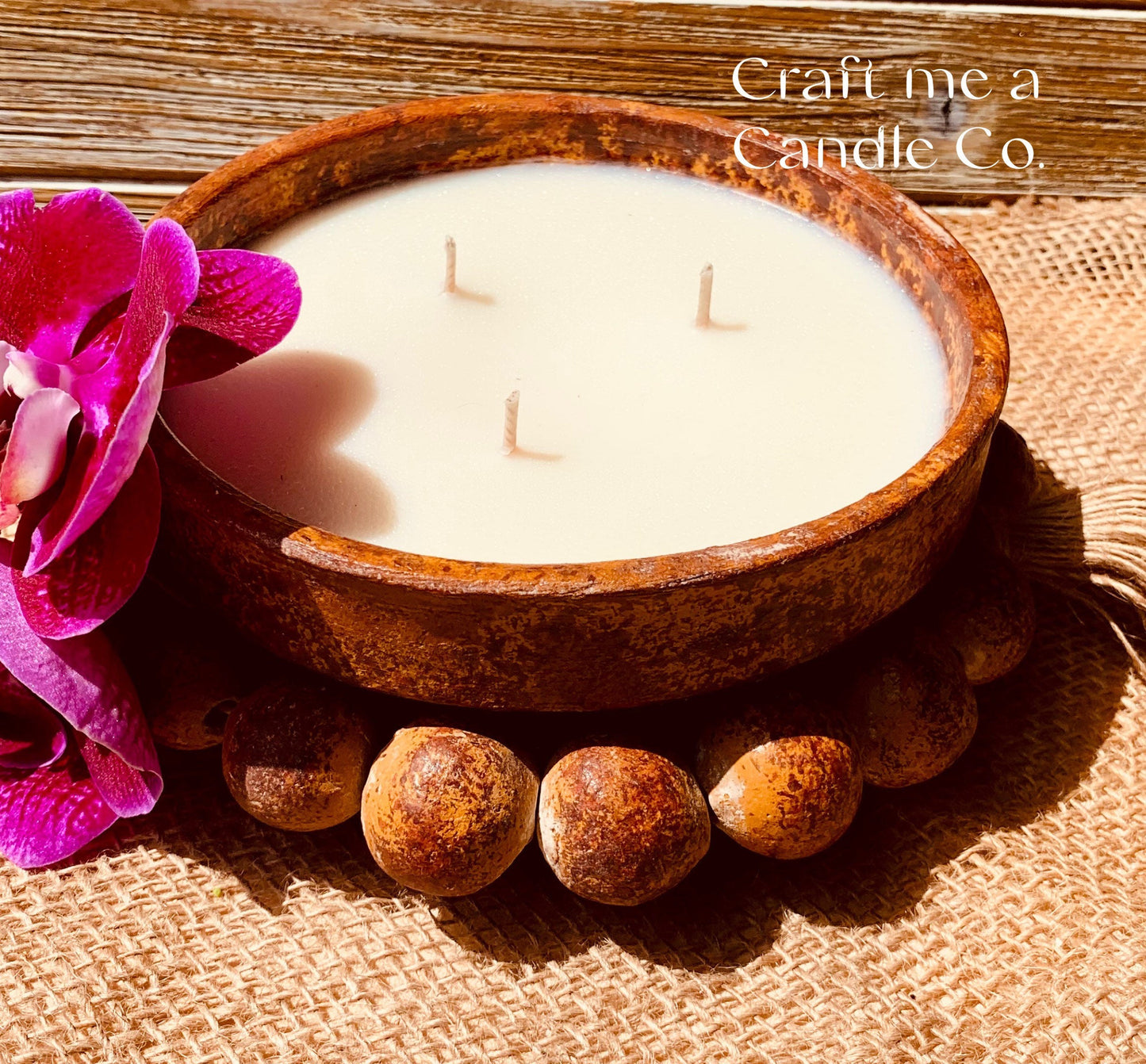 Pottery Clay Bowl Candles- Soy Wax Candles- Handcrafted Candles