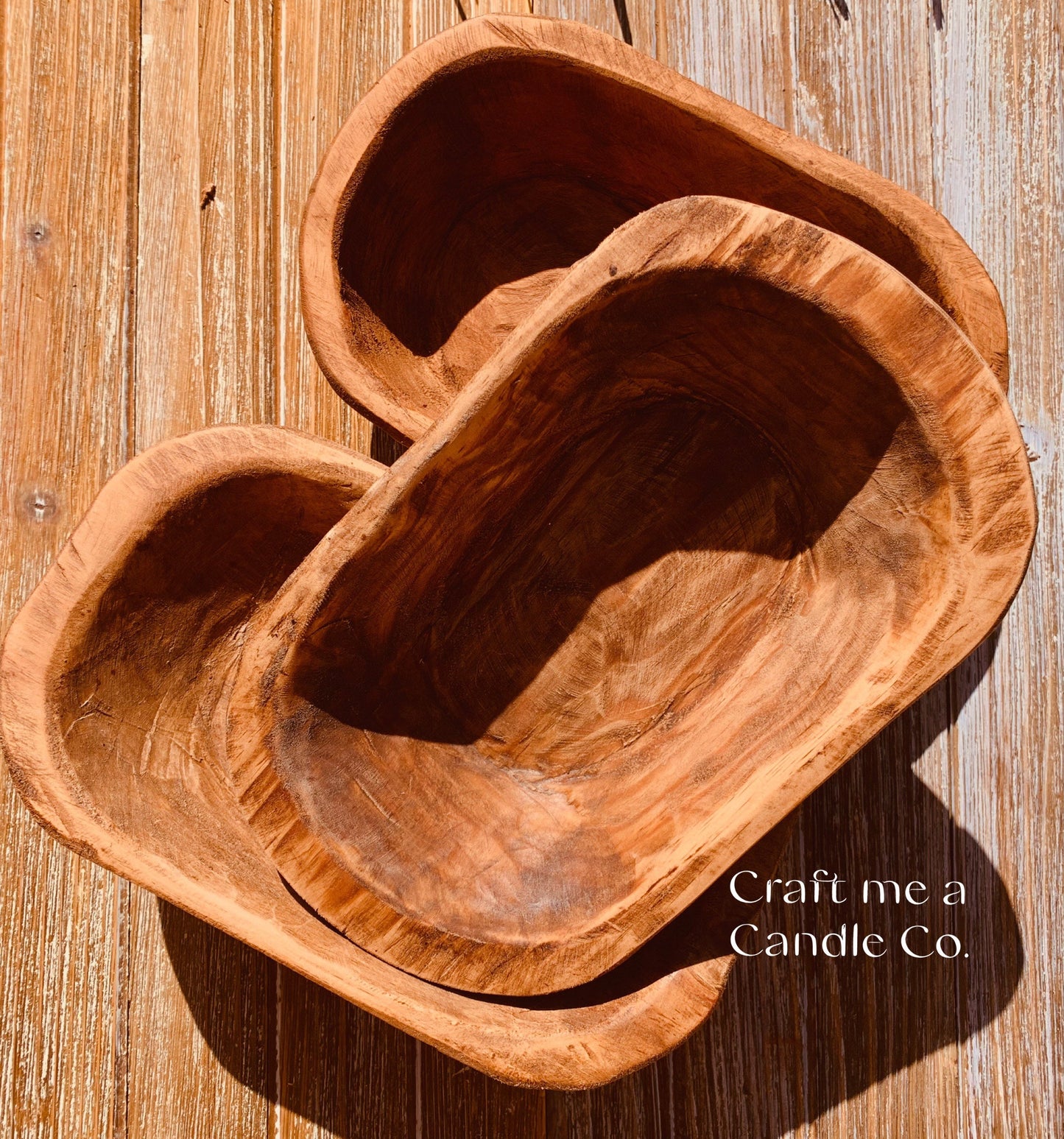 Christmas Wood Dough Bowl Candle- Soy Wax Wood Dough Bowl Candle