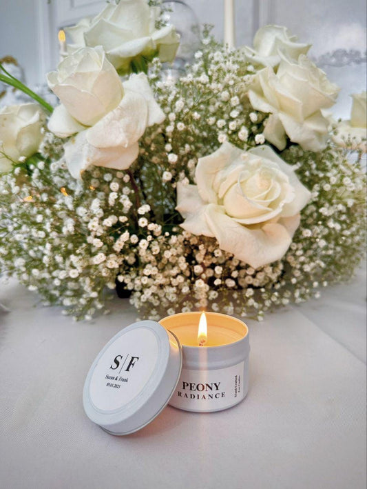 Customized Tin Candle - Scented Soy Wax Favors for Wedding - Wedding Favors - Bulk for Guests Candle Favors - Personalized Wedding Favors