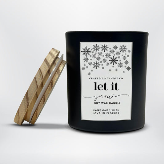 Let it Snow Soy Wax Candle - Christmas Candle - Winter Candle Decor