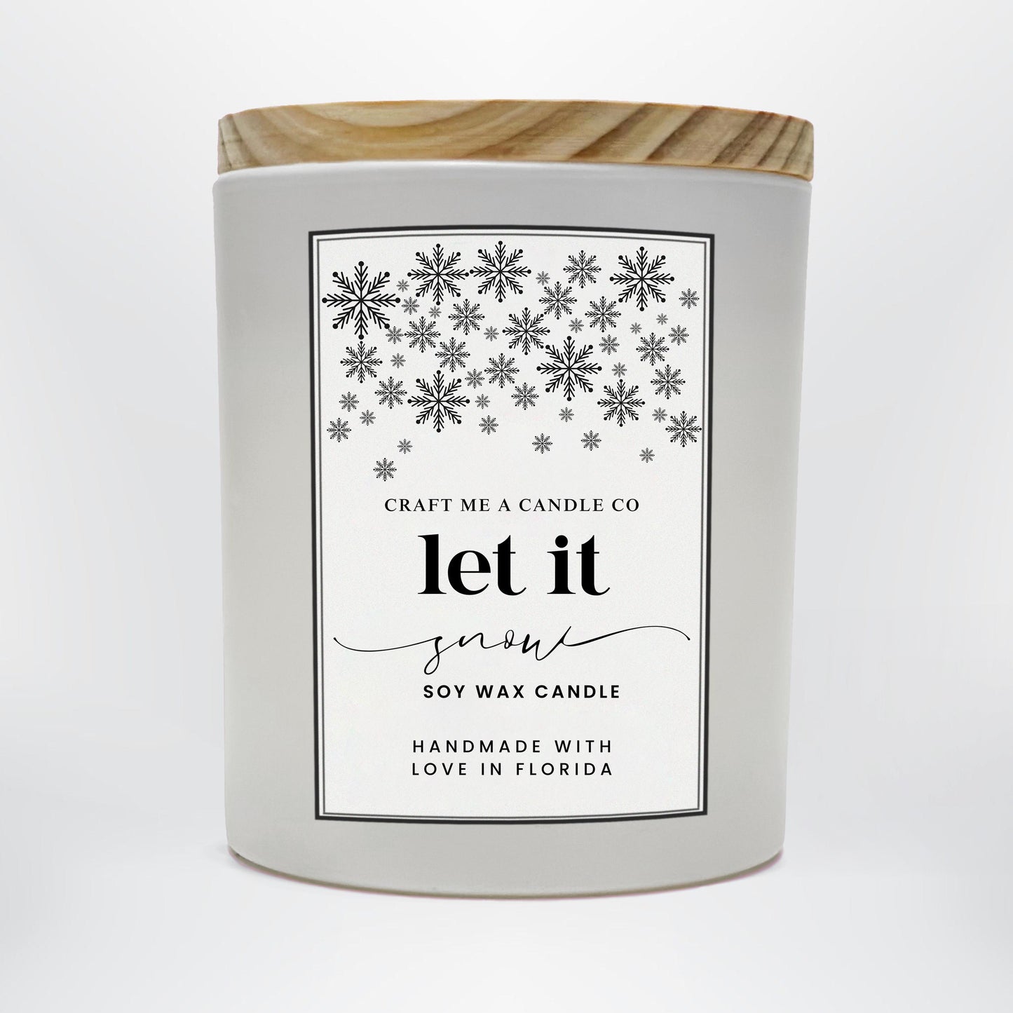 Let it Snow Soy Wax Candle - Christmas Candle - Winter Candle Decor
