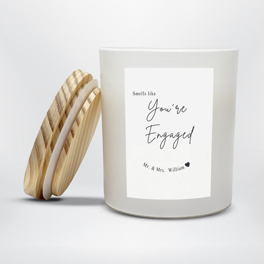Engagement Candle Gift | Smells Like You’re Engaged | Personalized Couple Candle