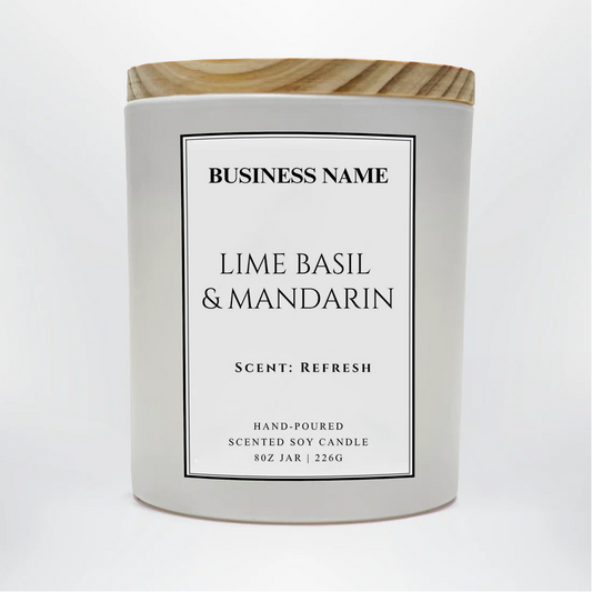 Personalized Business Name Candle | Custom Name Soy Candle | Corporate Gift Candle | Employee Appreciation Gift