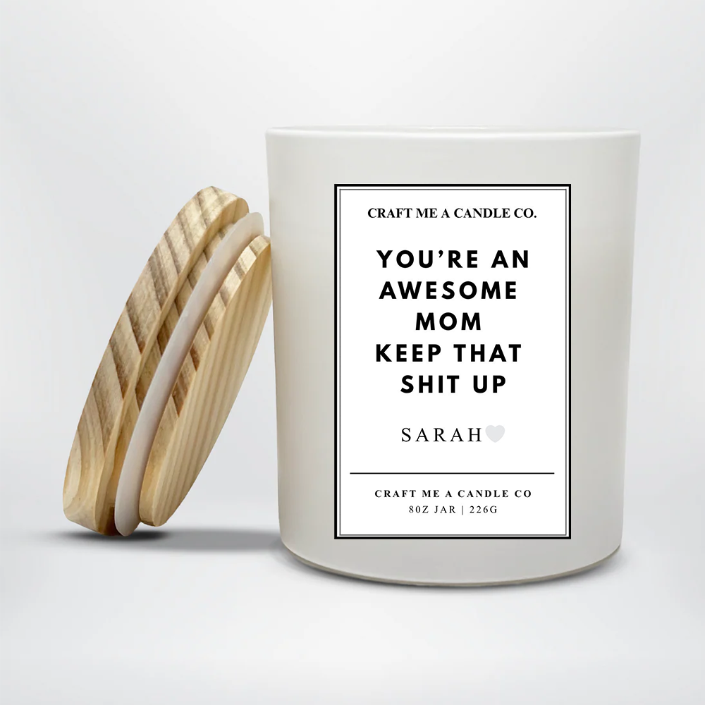 Funny Personalized Mom Candle | Gift From Daughter | Custom Soy Candle Gift For Mom 8oz | Funny Mom Candle