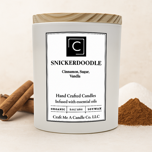 Snickerdoodle Soy Candle | Cinnamon, Sugar & Vanilla Candle | Organic Soy Wax Candle | Holiday Gift Candle | Candle Gift Idea