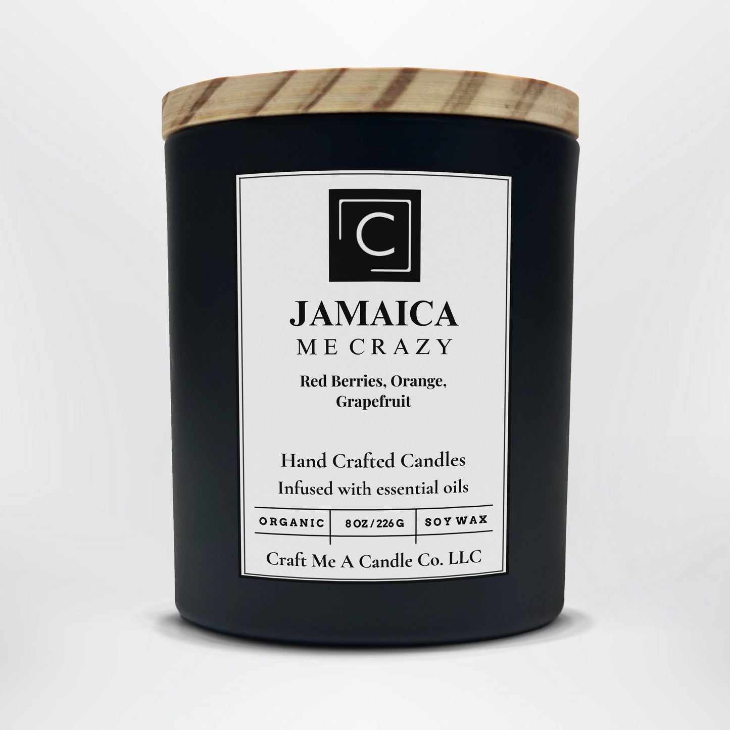 Jamaica Me Crazy Soy Candle | Red Berries, Orange, Grapefruit | Fruity Scented Candle | Tropical Summer Candle | 8oz Round Jar Candle