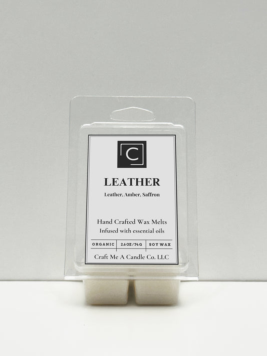 Leather Wax Melts | Hand-Crafted Wax Melts | Organic Soy Wax Melts