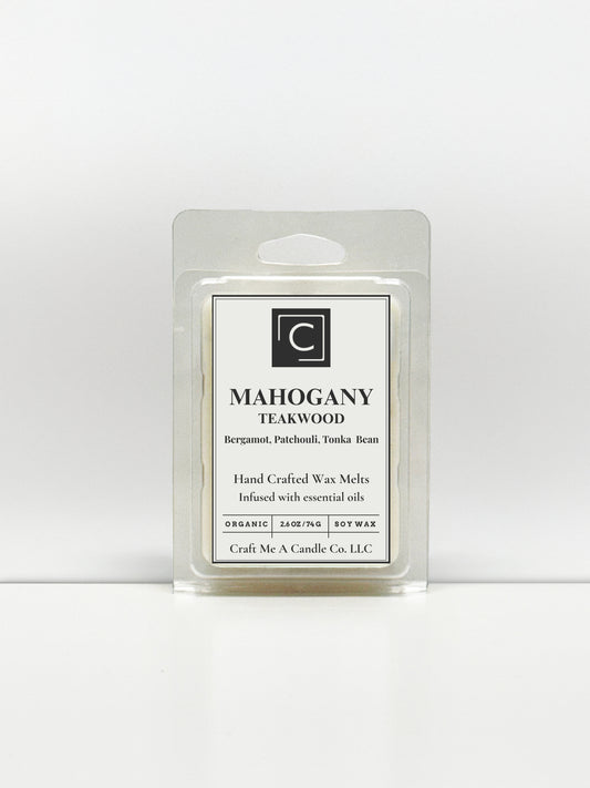 Mahogany & Oakwood Wax Melts | Hand-Crafted Wax Melts | Organic Soy Wax Melts