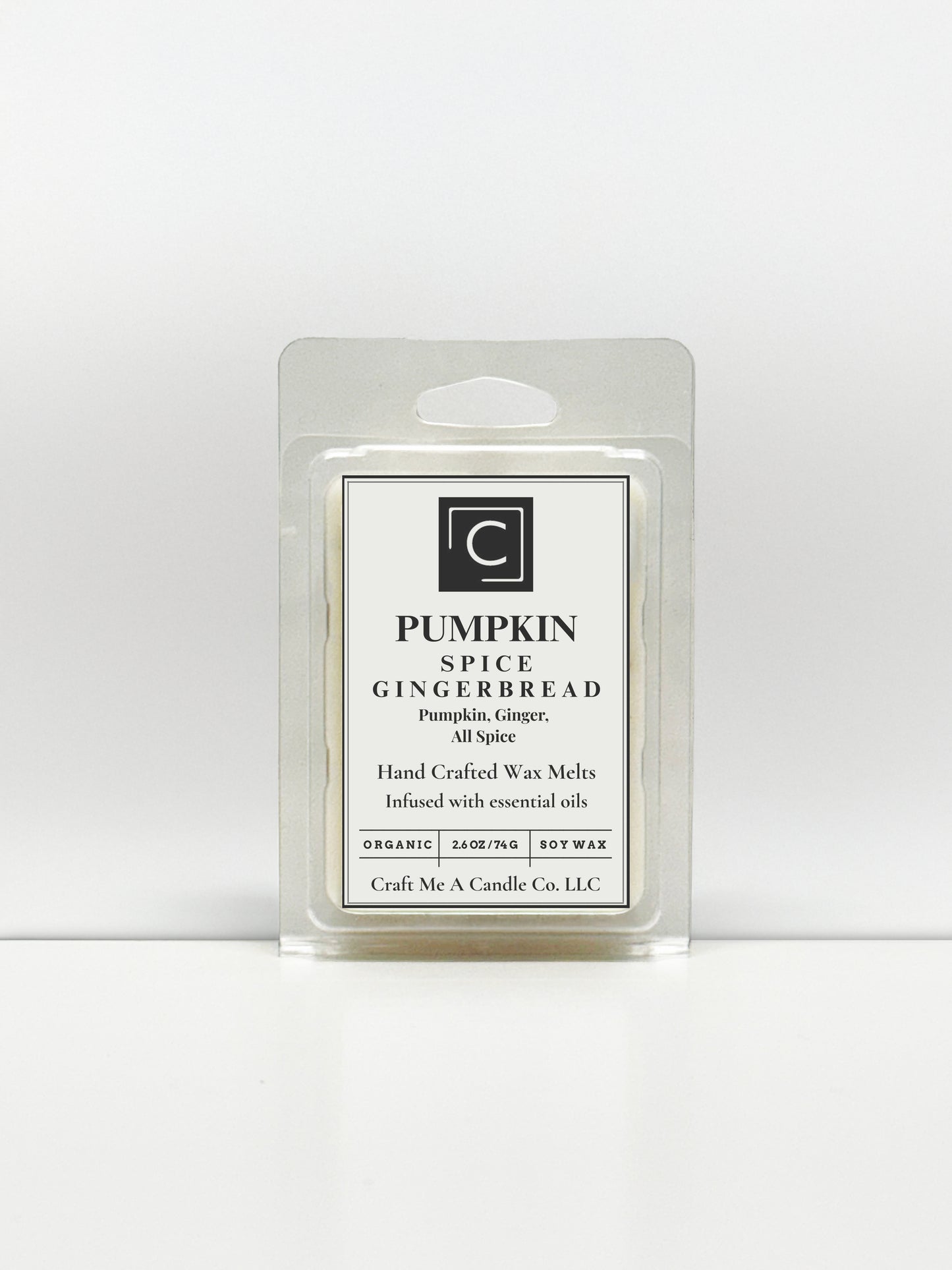 Pumpkin Spice Gingerbread Wax Melts | Hand-Crafted Wax Melts | Organic Soy Wax Melts