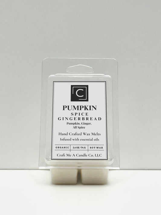 Pumpkin Spice Gingerbread Wax Melts | Hand-Crafted Wax Melts | Organic Soy Wax Melts