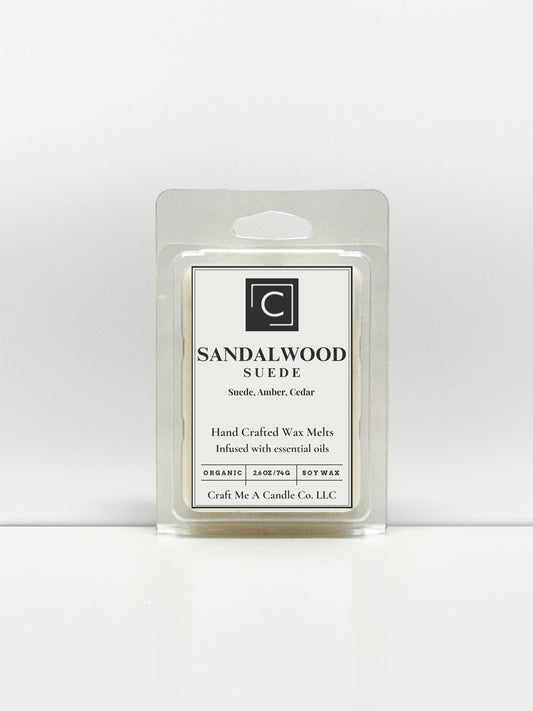 Sandalwood Suede Wax Melts | Hand-Crafted Wax Melts | Organic Soy Wax Melts
