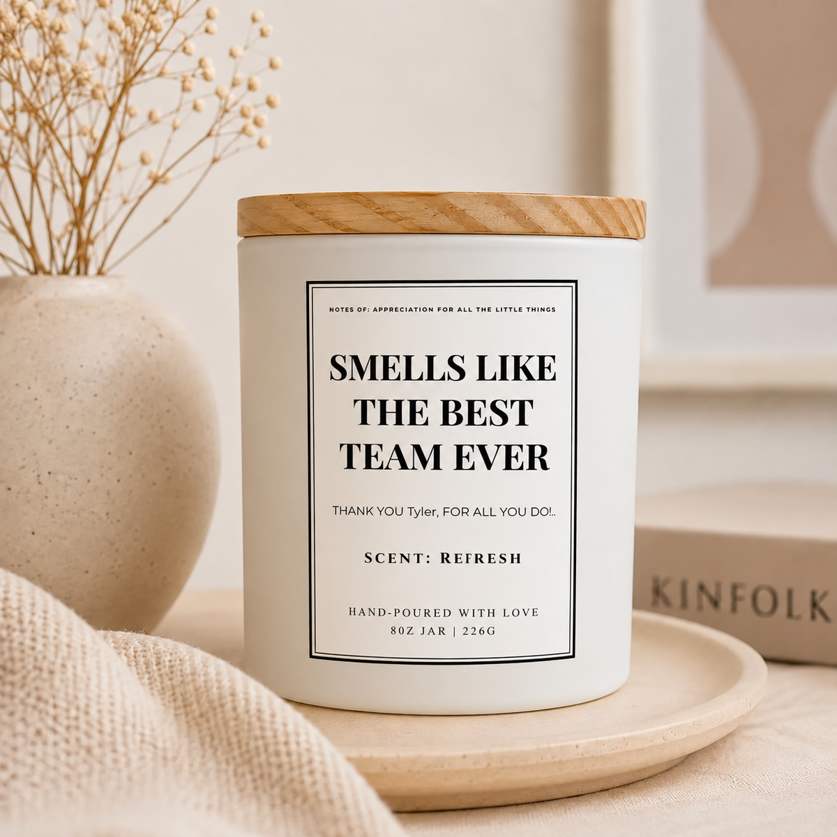 Smells Like The Best Team Ever Candle | Employee Appreciation Gift | Thank You Team Gift | Custom Team Candle