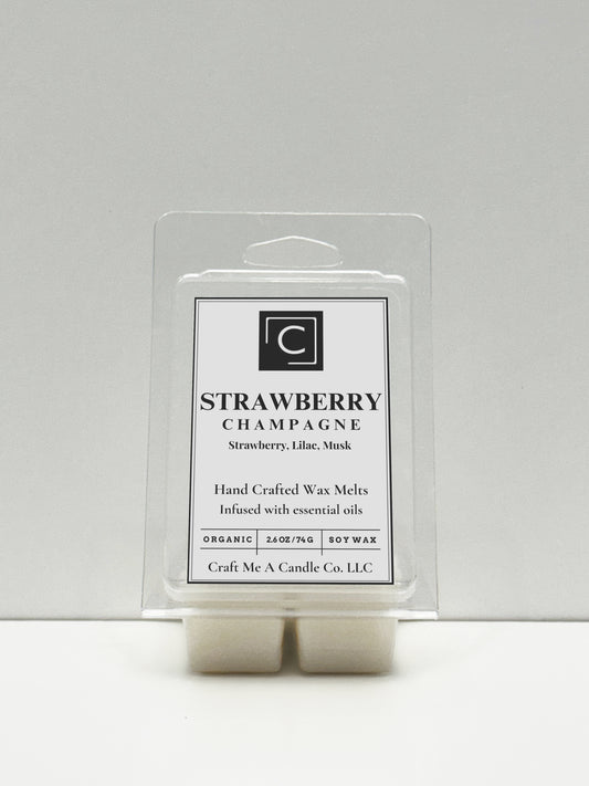 Strawberry Champagne Wax Melts | Hand-Crafted Wax Melts | Organic Soy Wax Melts
