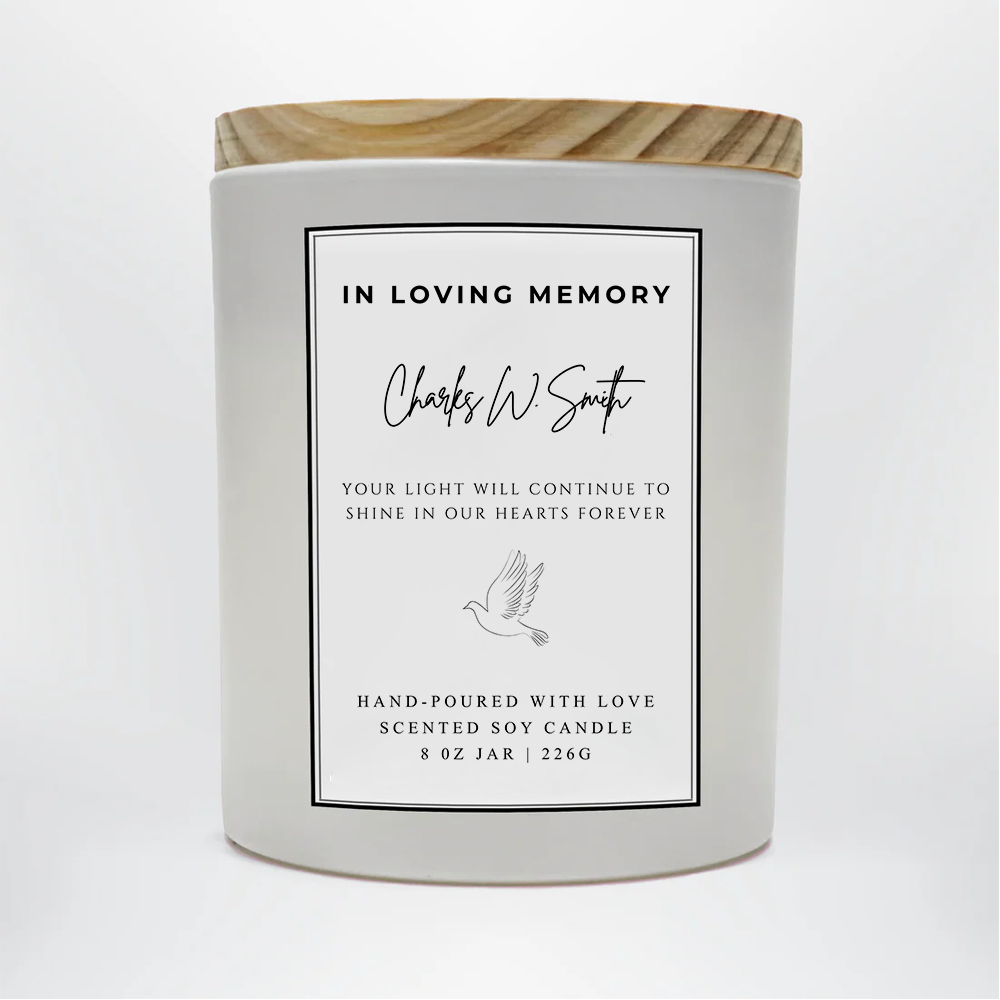 Personalized Memorial Candle | In Loving Memory Candle | Custom Memorial Gift | Sympathy Gift