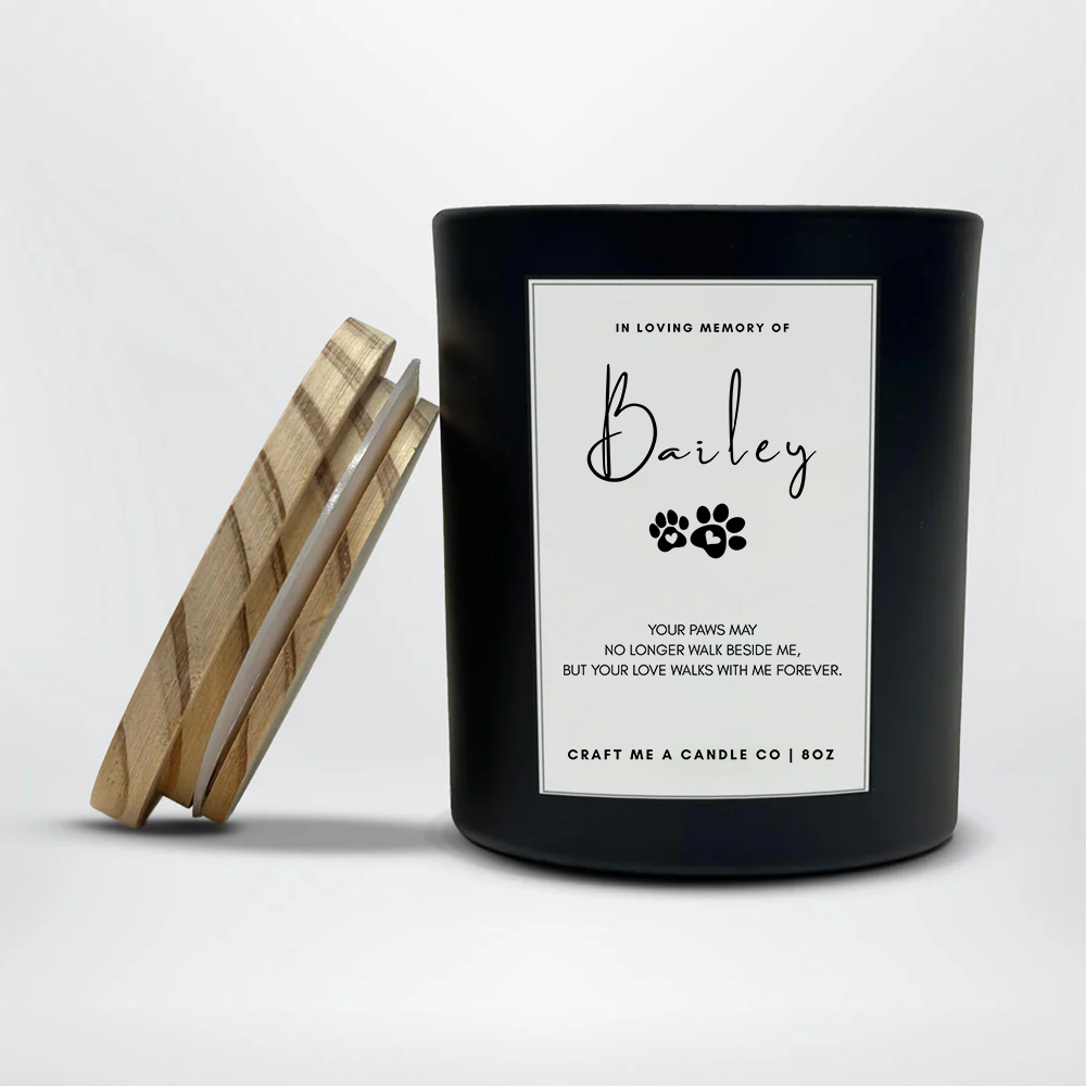 Personalized Pet Memorial Candle | Custom Pet Name Candle | Dog Sympathy Gift | Pet Remembrance Gift