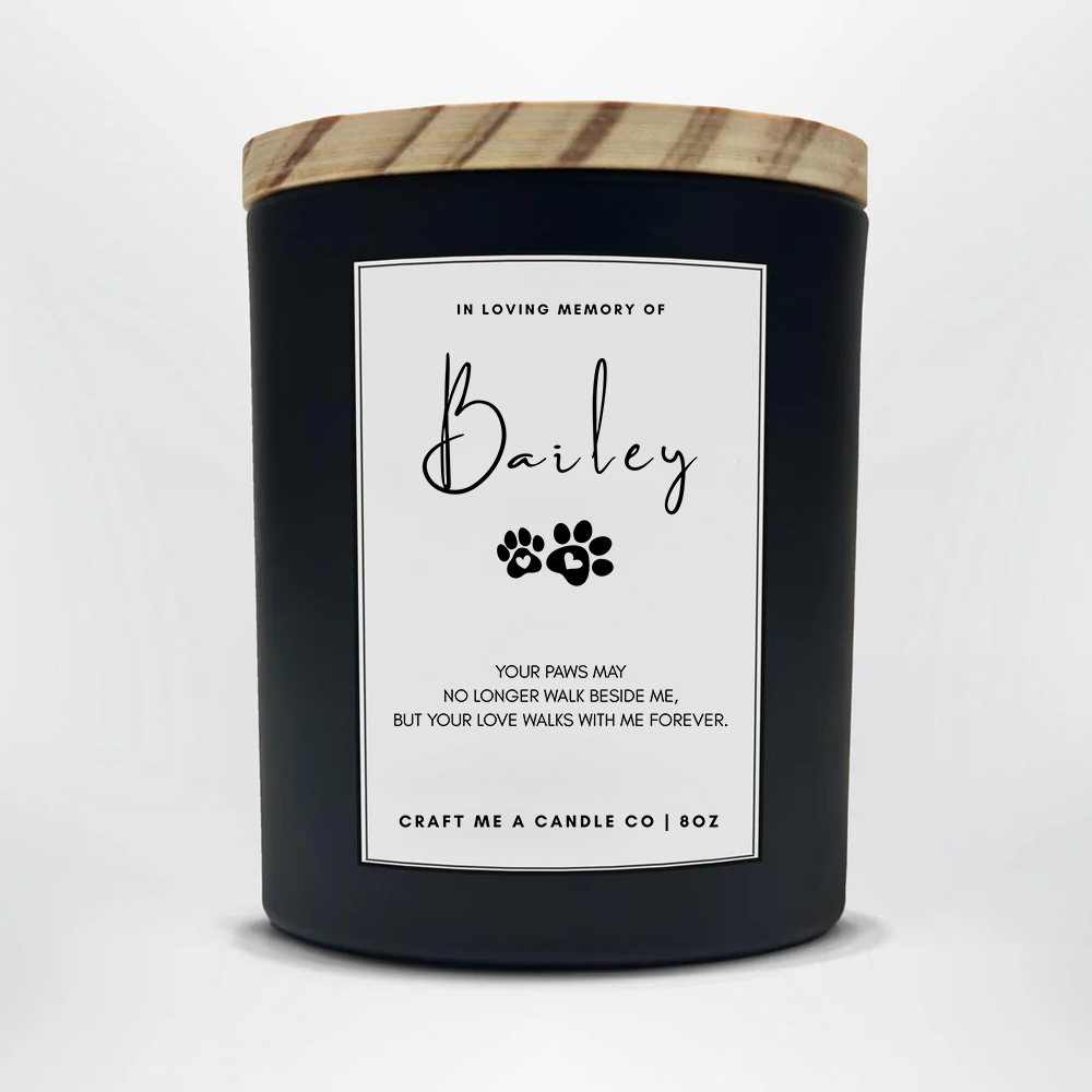 Personalized Pet Memorial Candle | Custom Pet Name Candle | Dog Sympathy Gift | Pet Remembrance Gift