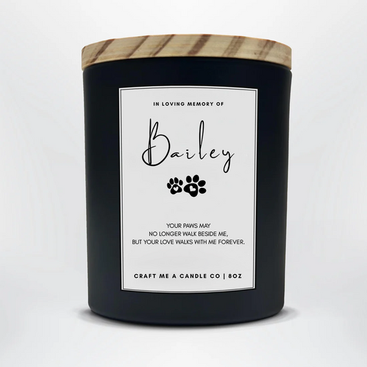 Personalized Pet Memorial Candle | Custom Pet Name Candle | Dog Sympathy Gift | Pet Remembrance Gift