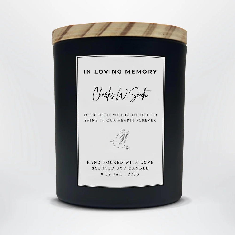 Personalized Memorial Candle | In Loving Memory Candle | Custom Memorial Gift | Sympathy Gift