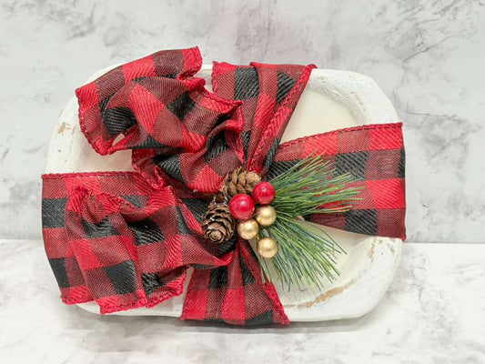Small Wood Dough Bowl Soy Wax Candle- Scented Dough Bowl Candle
