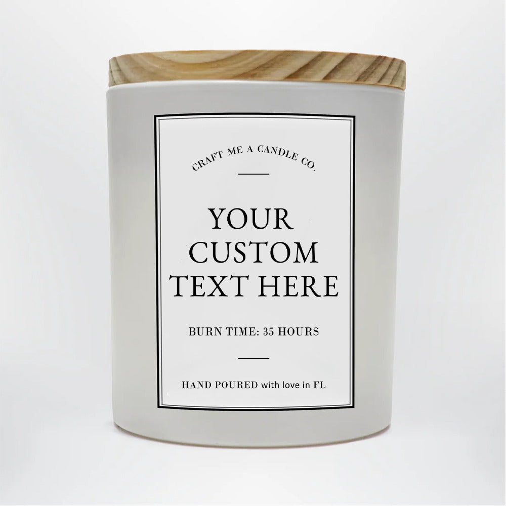 Custom 8oz Soy Candle | Personalized Corporate Gift Candle | Custom Text Candle
