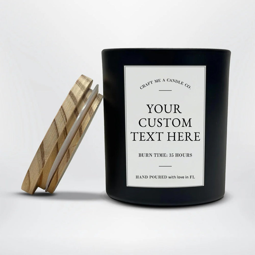 Custom 8oz Soy Candle | Personalized Corporate Gift Candle | Custom Text Candle