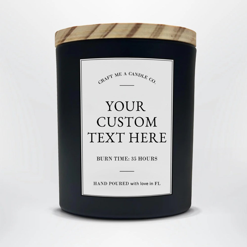 Custom 8oz Soy Candle | Personalized Corporate Gift Candle | Custom Text Candle