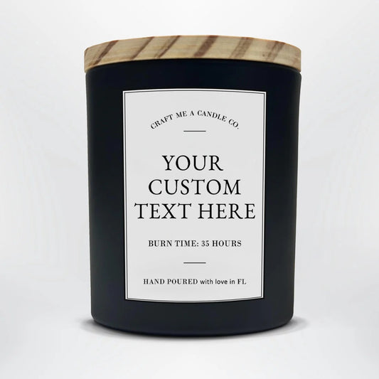 Custom 8oz Soy Candle | Personalized Corporate Gift Candle | Custom Text Candle