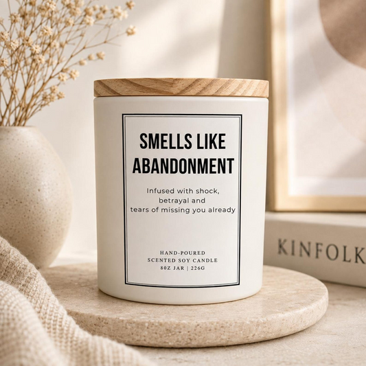 Smells Like Abandonment Candle | Funny Goodbye Gift | Coworker Leaving Gift | Job Promotion Gift