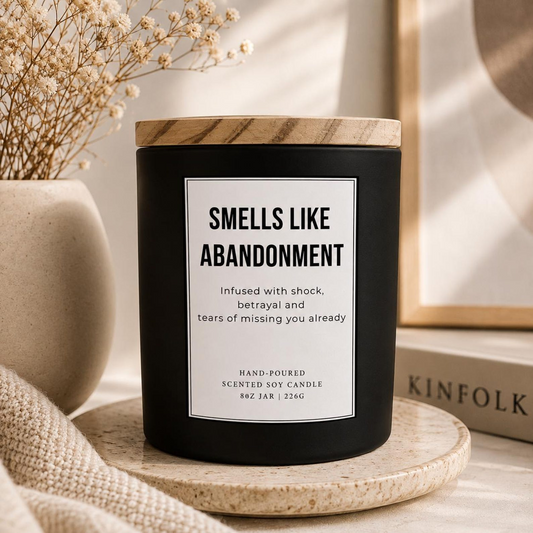Smells Like Abandonment Candle | Funny Goodbye Gift | Coworker Leaving Gift | Job Promotion Gift
