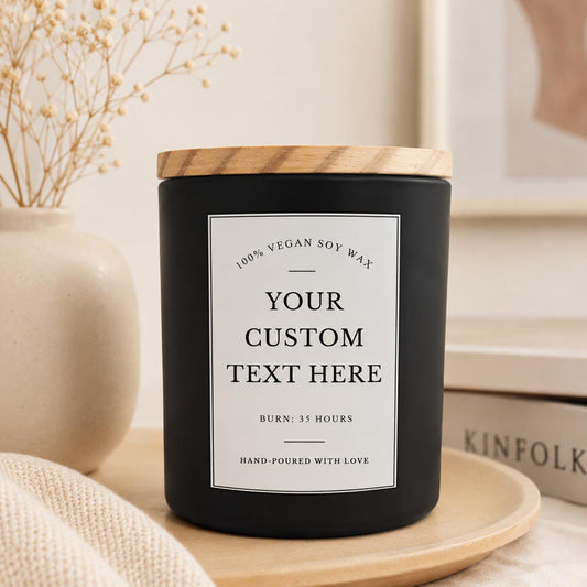 Custom Text Soy Candle | Your Design Here Candle | Corporate Gift Box | Create Your Own Candle