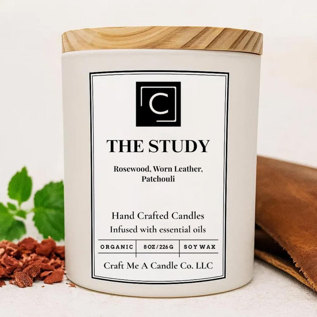 The Study Soy Candle - Rosewood, Worn Leather & Patchouli | Study Room Candle