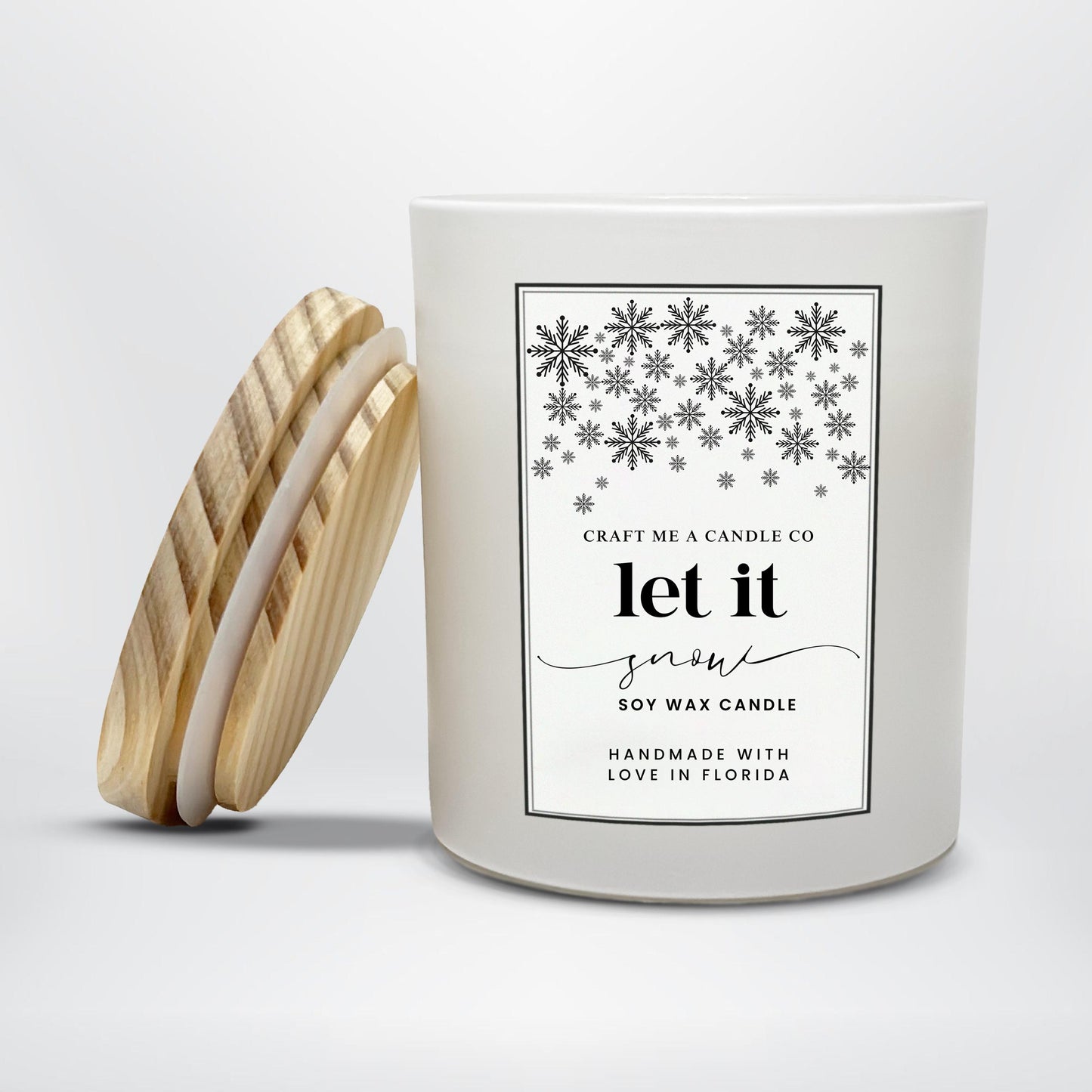 Let it Snow Soy Wax Candle - Christmas Candle - Winter Candle Decor