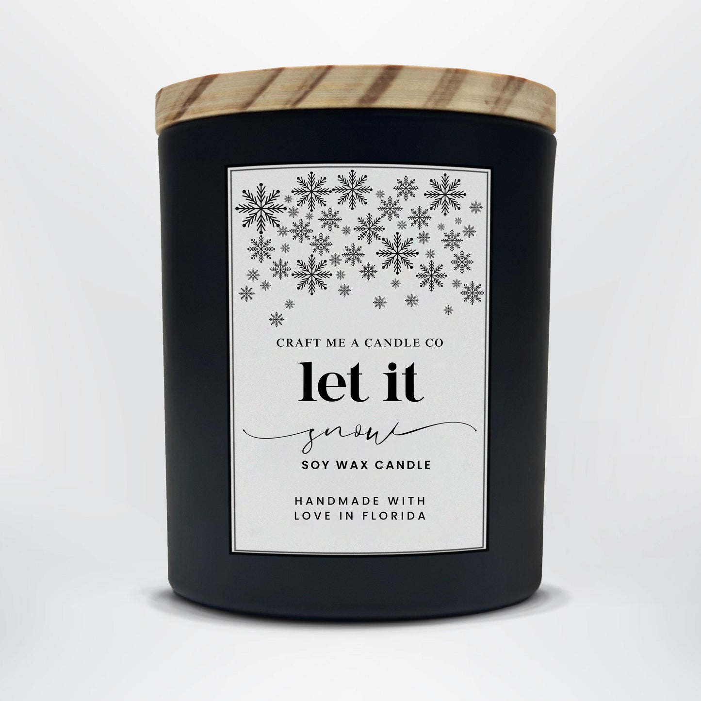 Let it Snow Soy Wax Candle - Christmas Candle - Winter Candle Decor