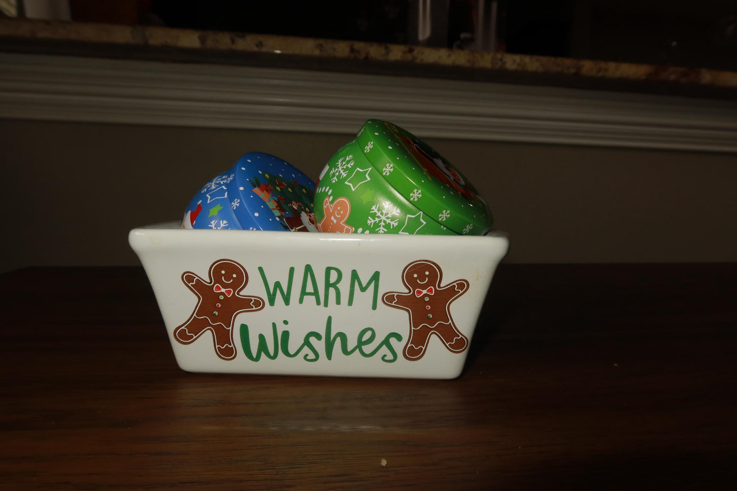 Christmas Mini Candle Tin 6oz, Holiday Scented Gift Candle, Santa & Christmas Tree Tin Candle, Stocking Stuffer Candle