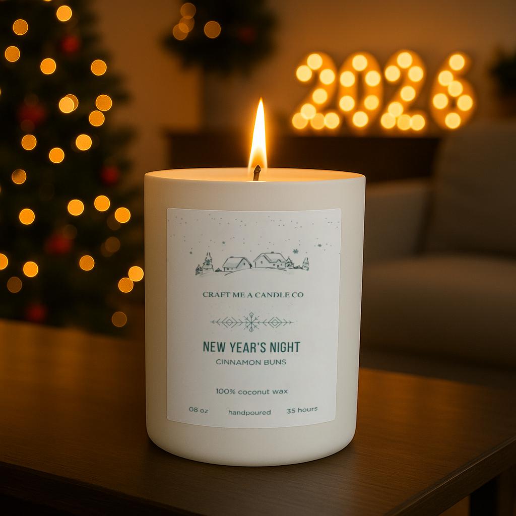 New Year’s Night Candle | Hand-Poured 8oz Coconut Wax Candle