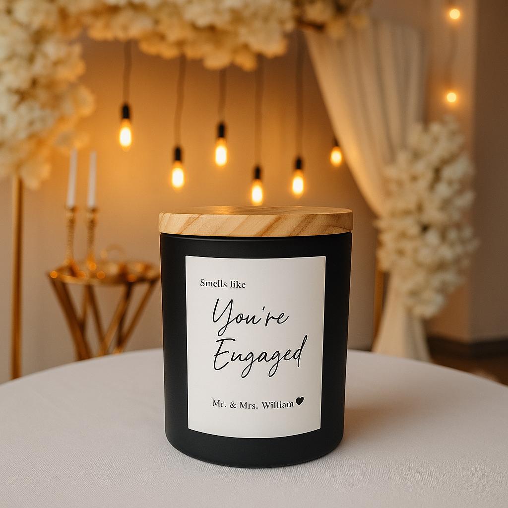 Engagement Candle Gift | Smells Like You’re Engaged | Personalized Couple Candle